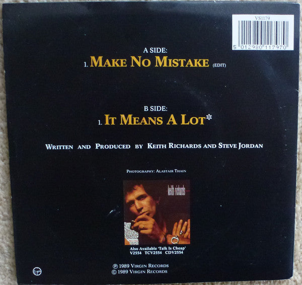 Keith Richards – Make No Mistake 7" vinyl record, image 2 of 4