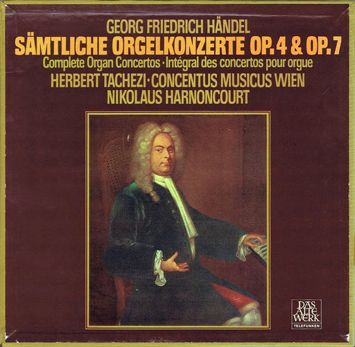 Georg Friedrich Händel, Herbert Tachezi, Nikolaus Harnoncourt, Concentus Musicus Wien – Sämtliche Orgelkonzerte Op.4 & Op.7 (3xLP) LP vinyl record, image 1 of 3