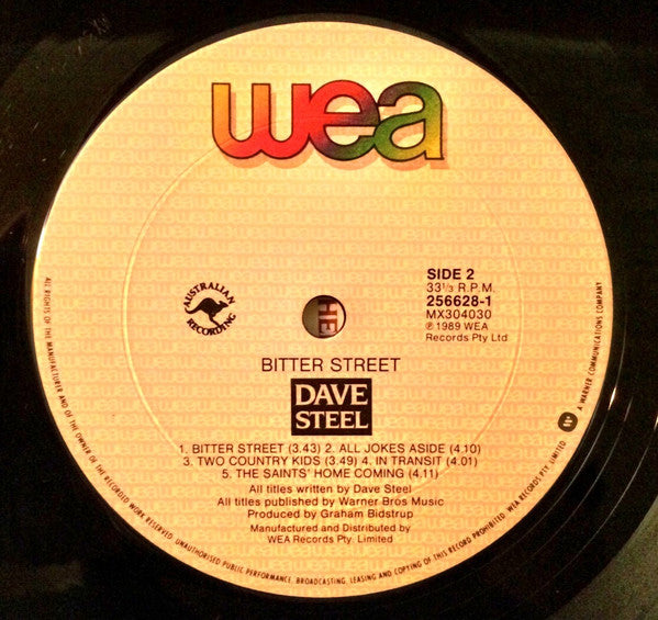 Dave Steel – Bitter Street LP vinyl record, image 3 of 4
