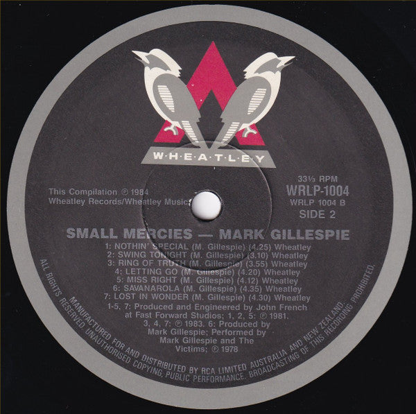 Mark Gillespie – Small Mercies LP vinyl record, image 6 of 8