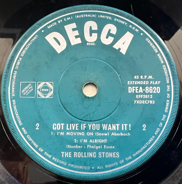 The Rolling Stones – Got Live If You Want It! 7" vinyl record, image 4 of 4