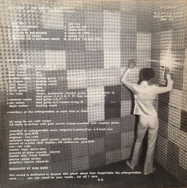 Ron Rude – The Borders Of Disgrace LP vinyl record, image 2 of 6