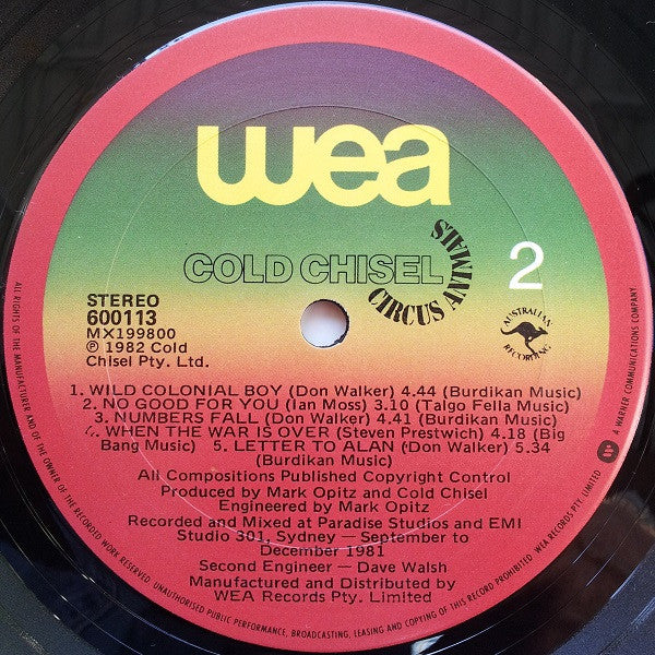 Cold Chisel – Circus Animals LP vinyl record, image 6 of 6