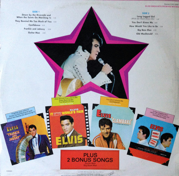 Elvis Presley – Sings Hits From His Movies Volume 1 LP vinyl record, image 2 of 4
