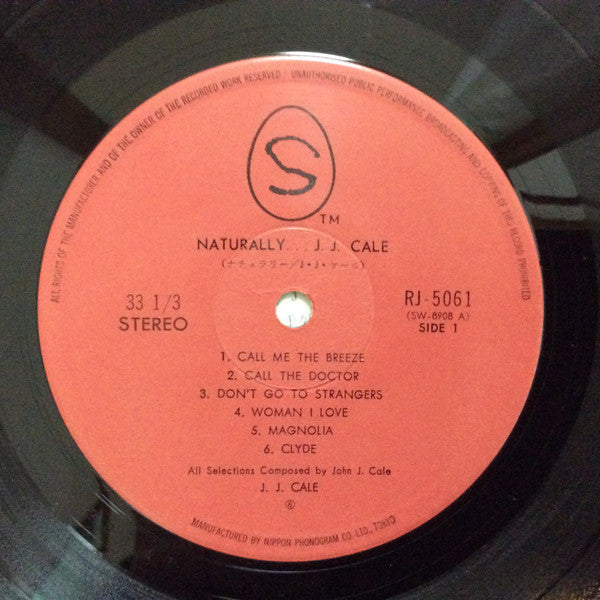 J.J. Cale – Naturally LP vinyl record, image 5 of 6