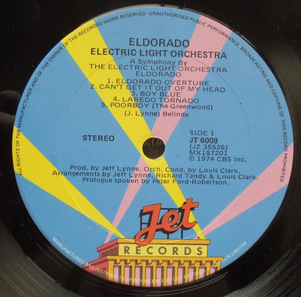 Electric Light Orchestra – Eldorado - A Symphony By The Electric Light Orchestra LP vinyl record, image 5 of 6