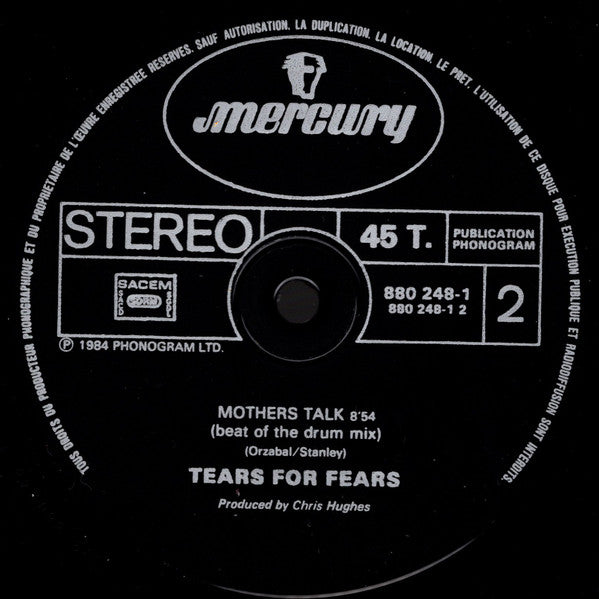 Tears For Fears – Mothers Talk 12" vinyl record, image 4 of 4