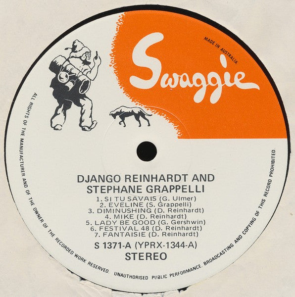 Django Reinhardt, Stéphane Grappelli – Django Et Stephane 1947-1949 LP vinyl record, image 3 of 4