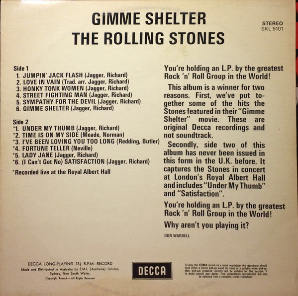 The Rolling Stones – Gimme Shelter LP vinyl record, image 4 of 6