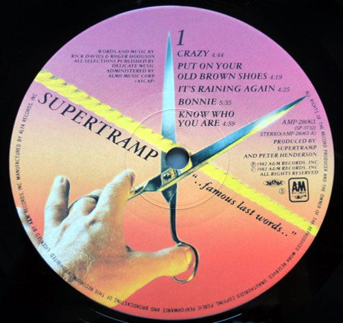 Supertramp – "...Famous Last Words..." LP vinyl record, image 3 of 8