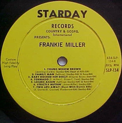 Frankie Miller – Country Music's Great New Star LP vinyl record, image 4 of 4