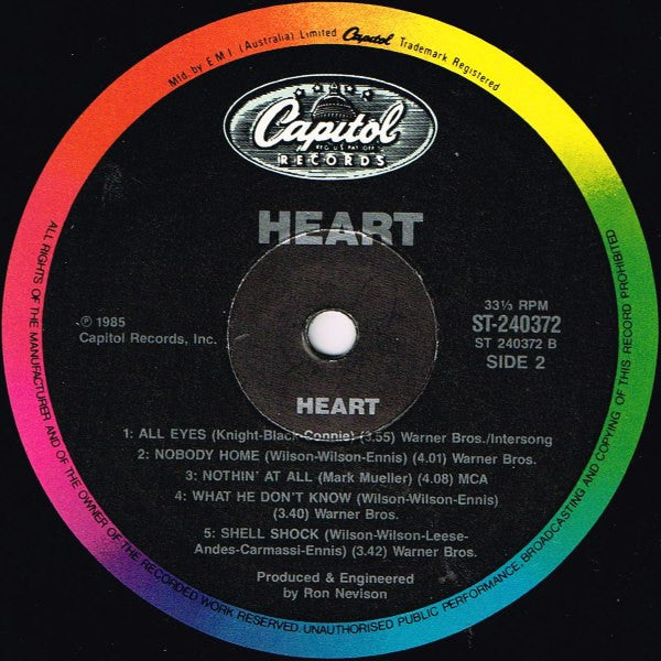 Heart – Heart LP vinyl record, image 4 of 6