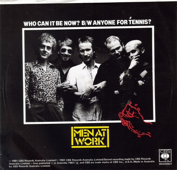 Men At Work – Who Can It Be Now? 7" vinyl record, image 2 of 4