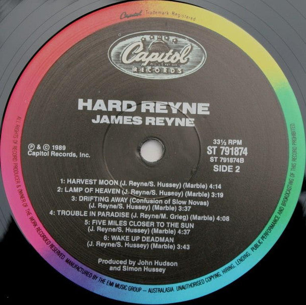 James Reyne – Hard Reyne LP vinyl record, image 6 of 6