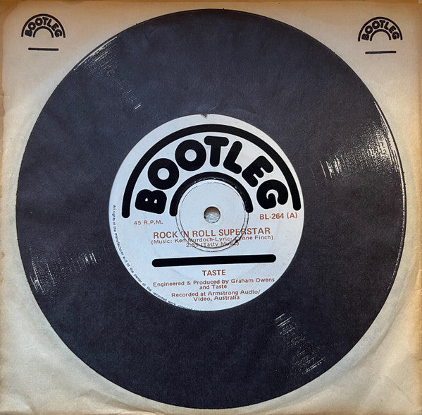 Taste – Rock 'N Roll Superstar 7" vinyl record, image 3 of 3
