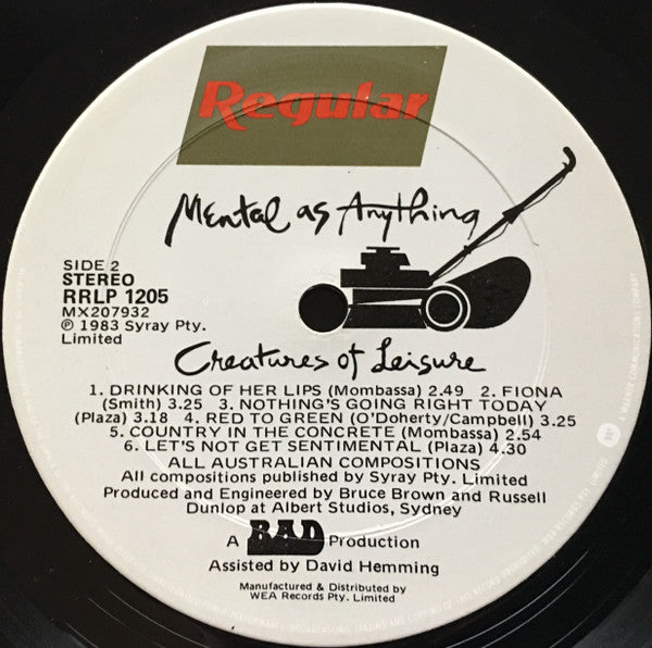 Mental As Anything – Creatures Of Leisure LP vinyl record, image 4 of 6