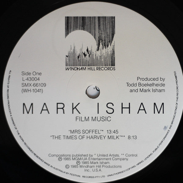Mark Isham – Film Music LP vinyl record, image 3 of 4