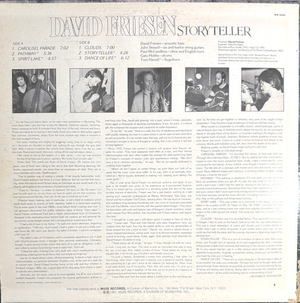 David Friesen – Storyteller LP vinyl record, image 2 of 4