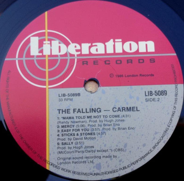 Carmel – The Falling LP vinyl record, image 5 of 5