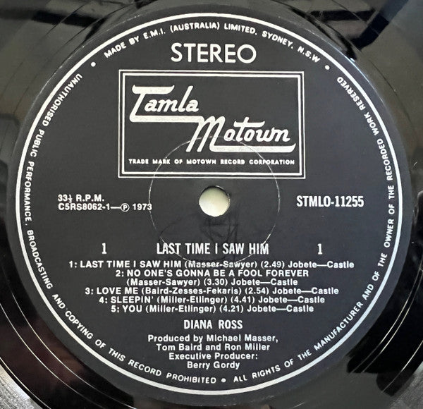 Diana Ross – Last Time I Saw Him LP vinyl record, image 3 of 4