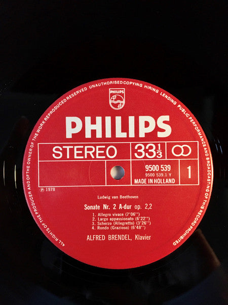 Ludwig van Beethoven, Alfred Brendel – Klaviersonaten = Piano Sonatas Op. 2/2 & Op. 28, »Pastorale« LP vinyl record, image 3 of 4