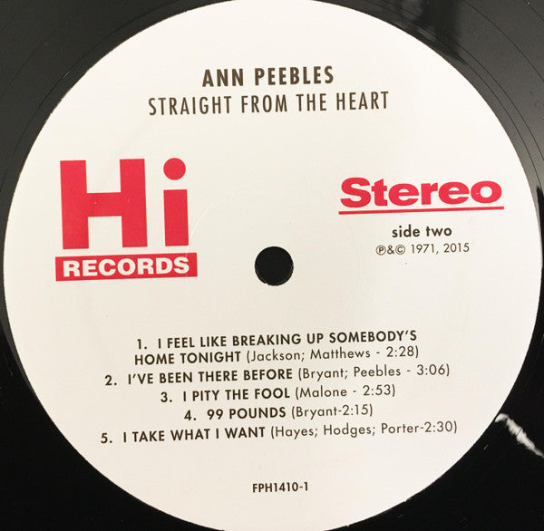 Ann Peebles – Straight From The Heart LP vinyl record, image 4 of 4