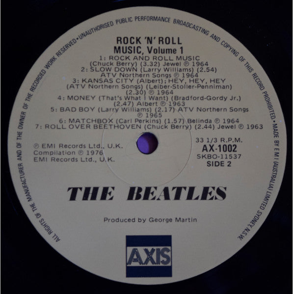 The Beatles – Rock 'N' Roll Music Volume 1 LP vinyl record, image 4 of 4