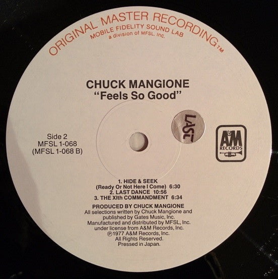 Chuck Mangione – Feels So Good LP vinyl record, image 5 of 5