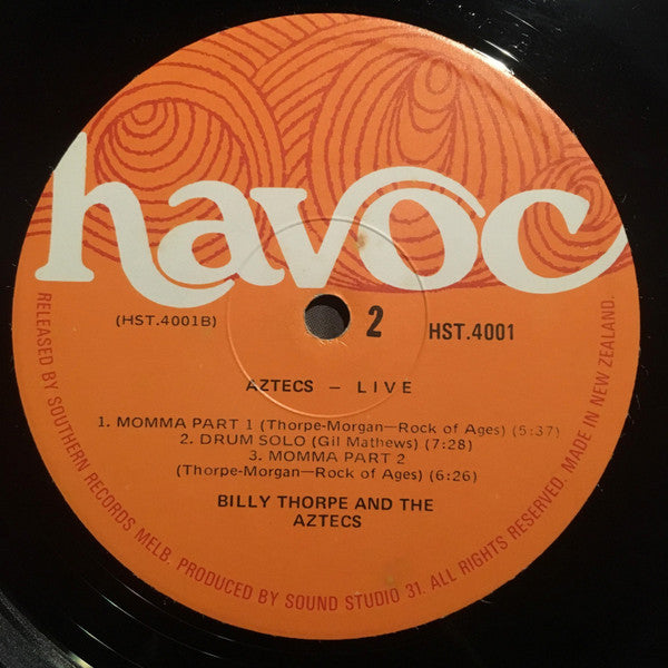 Billy Thorpe And The Aztecs – Live LP vinyl record, image 6 of 6