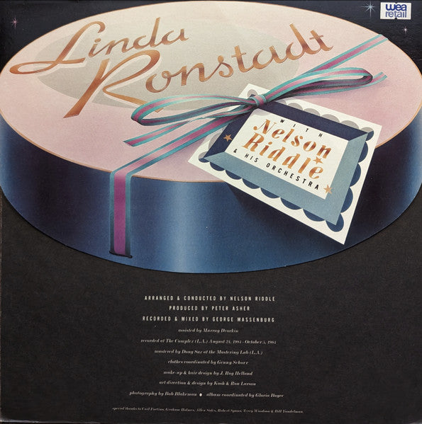 Linda Ronstadt, Nelson Riddle And His Orchestra – Lush Life LP vinyl record, image 7 of 7