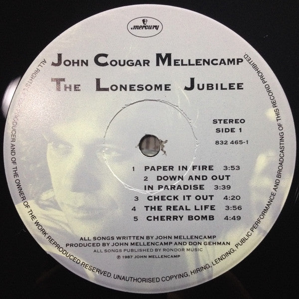 John Cougar Mellencamp – The Lonesome Jubilee LP vinyl record, image 7 of 8
