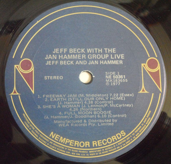 Jeff Beck, Jan Hammer Group – Live LP vinyl record, image 3 of 4