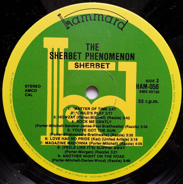 Sherbet – The Sherbet Phenomenon LP vinyl record, image 4 of 4
