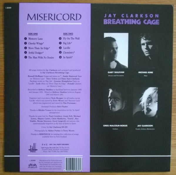 Jay Clarkson, Breathing Cage – Misericord LP vinyl record, image 2 of 6