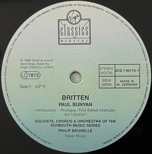 Benjamin Britten, Philip Brunelle, The Plymouth Music Series – Paul Bunyan (2xLP) LP vinyl record, image 3 of 10