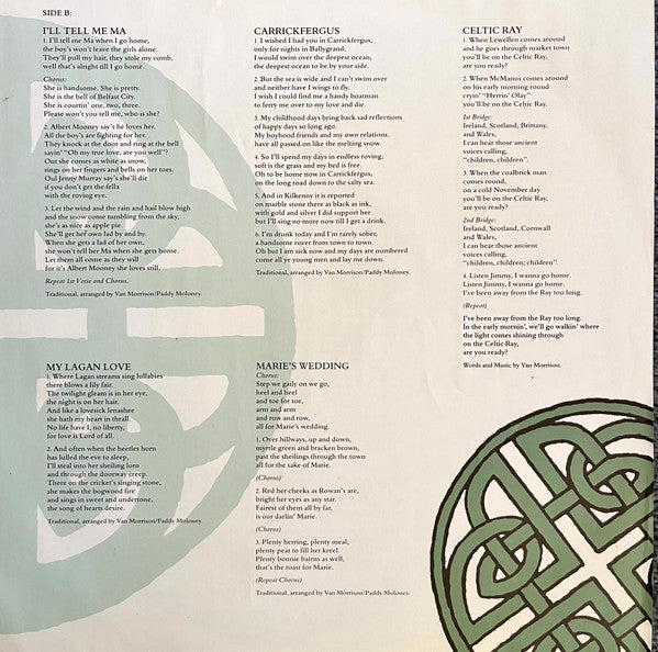 Van Morrison, The Chieftains – Irish Heartbeat LP vinyl record, image 6 of 6