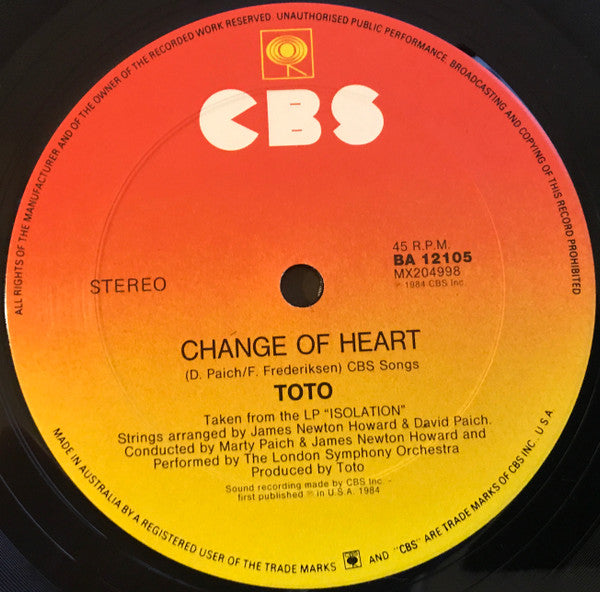 Toto – Stranger In Town 12" vinyl record, image 4 of 4