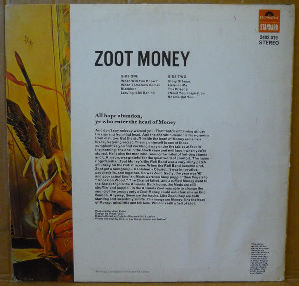 Zoot Money – Zoot Money LP vinyl record, image 3 of 5