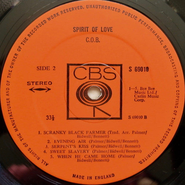 C.O.B. – Spirit Of Love LP vinyl record, image 5 of 7