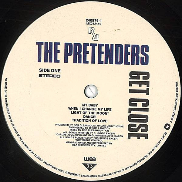 The Pretenders – Get Close LP vinyl record, image 3 of 6