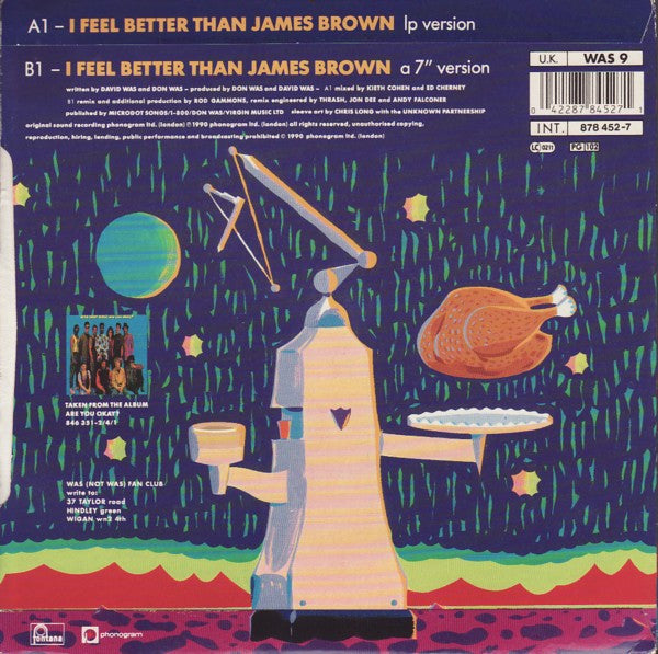 Was (Not Was) – I Feel Better Than James Brown 7" vinyl record, image 2 of 4