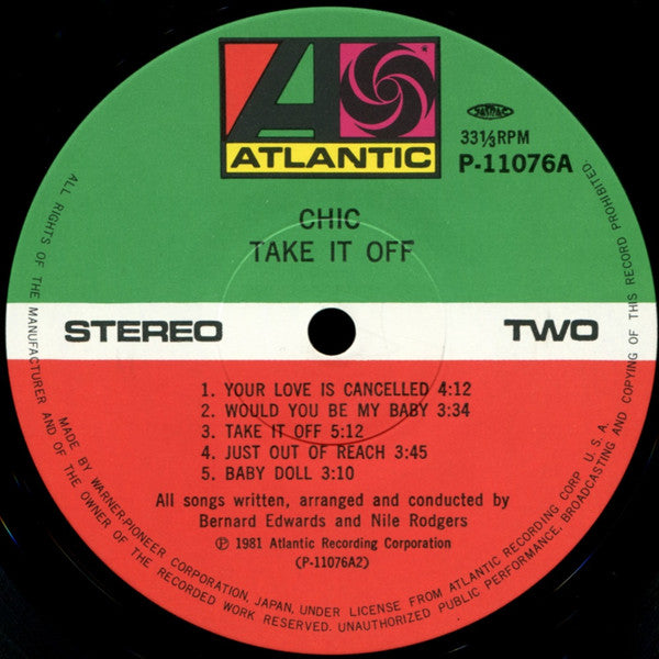 Chic – Take It Off LP vinyl record, image 4 of 8
