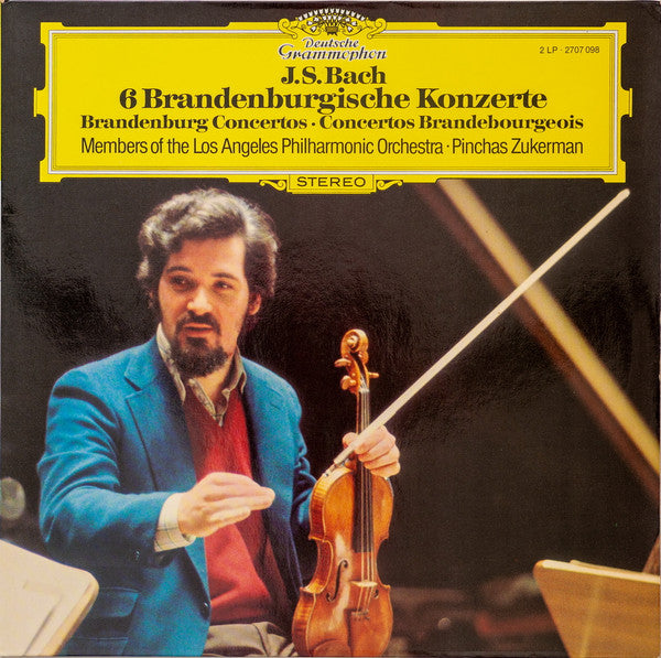 Johann Sebastian Bach, Members Of The Los Angeles Philharmonic, Pinchas Zukerman – 6 Brandenburghische Konzerte (2xLP) LP vinyl record, image 1 of 8