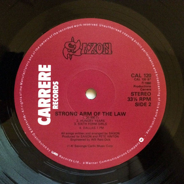 Saxon – Strong Arm Of The Law LP vinyl record, image 6 of 7