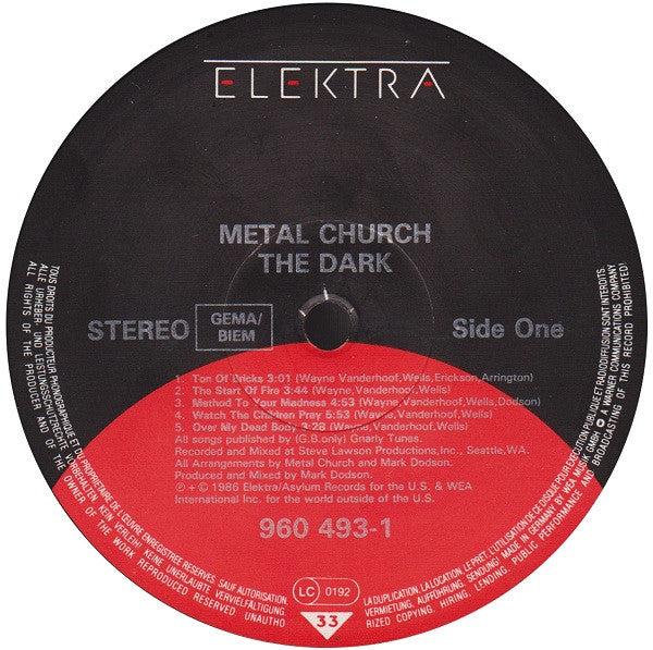 Metal Church – The Dark LP vinyl record, image 3 of 4