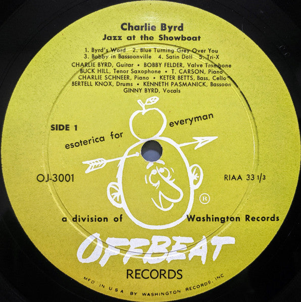 Charlie Byrd – Jazz At The Showboat LP vinyl record, image 3 of 4