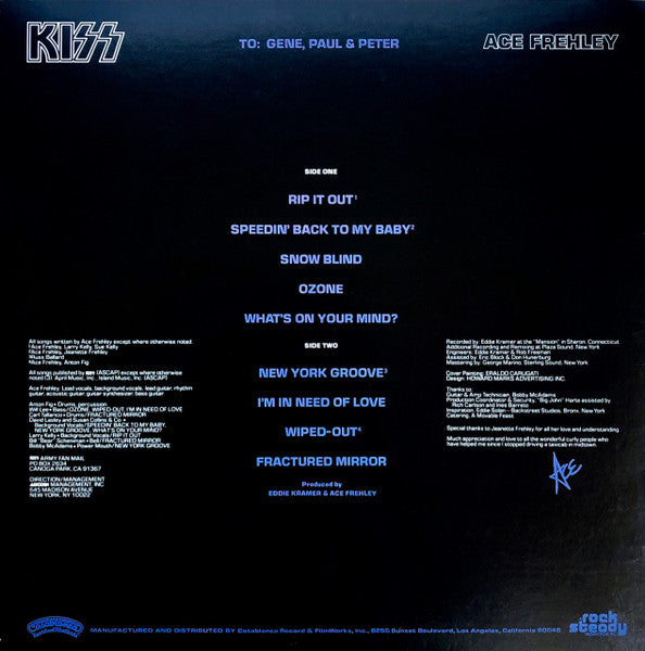 Kiss, Ace Frehley – Ace Frehley LP vinyl record, image 2 of 8