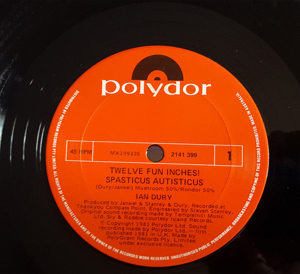 Ian Dury – Spasticus Autisticus 12" vinyl record, image 2 of 3