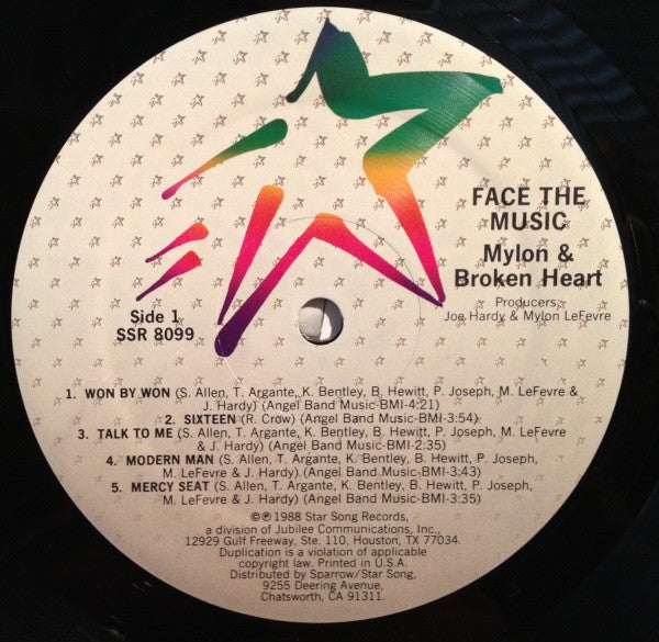 Mylon & Broken Heart – Face The Music LP vinyl record, image 3 of 4