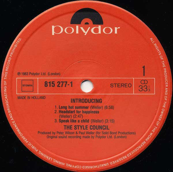 The Style Council – Introducing The Style Council LP vinyl record, image 3 of 6